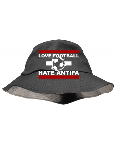 Bestickter Premium Anglerhut (Love Football hate Antifa)