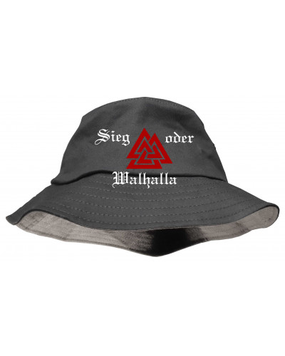 Bestickter Premium Anglerhut (Sieg oder Walhalla)