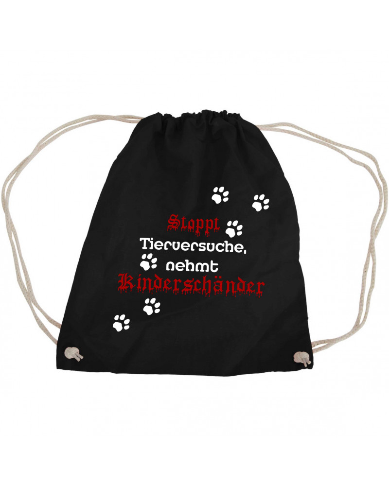 Rucksack "Wotan" (Stoppt Tierversuche, nehmt Kinderschänder)