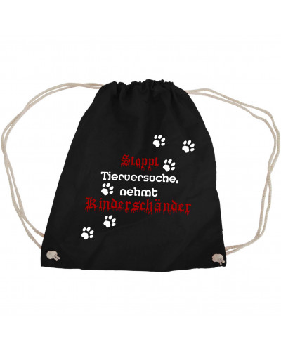 Rucksack "Wotan" (Stoppt Tierversuche, nehmt Kinderschänder)