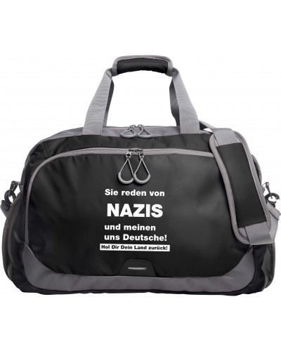 Bestickte Sporttasche "Surt" (Sie reden von Nazis)