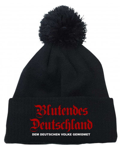 Bestickte Strickmütze "Frigg" (Blutendes Deutschland)