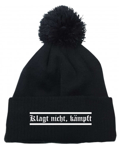 Bestickte Strickmütze "Frigg" (Klagt nicht kämpft)