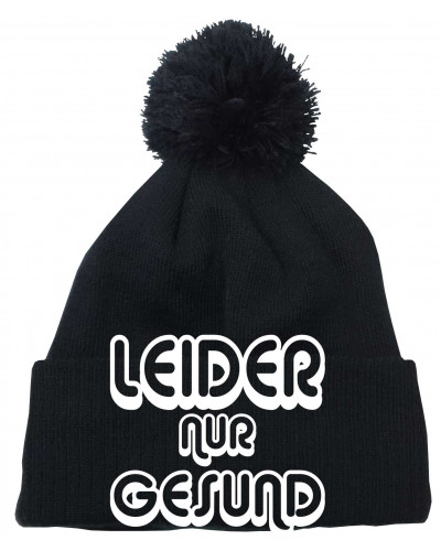 Bestickte Strickmütze "Frigg" (Leider nur Gesund)