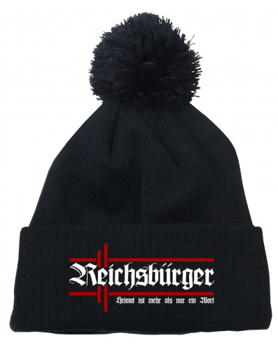 Bestickte Strickmütze "Frigg" (Reichsbürger, Heimat)