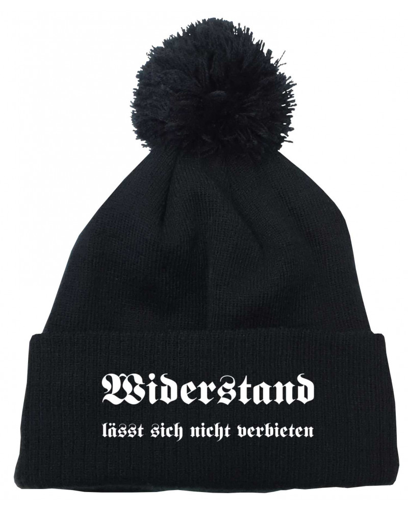 Bestickte Strickmütze "Frigg" (Widerstand lässt sich nicht verbieten)