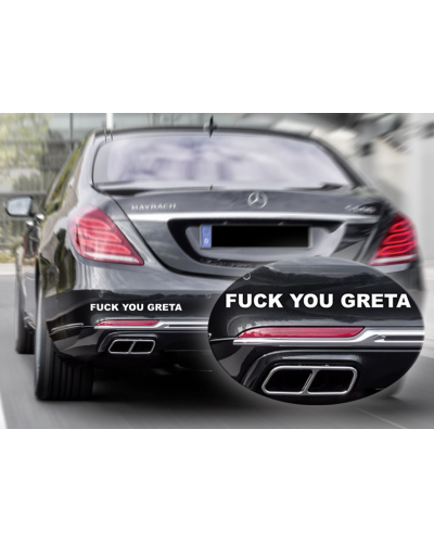Autoaufkleber (Fuck you Greta)