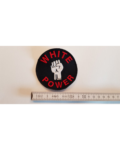 Aufnäher "White Power, Faust"