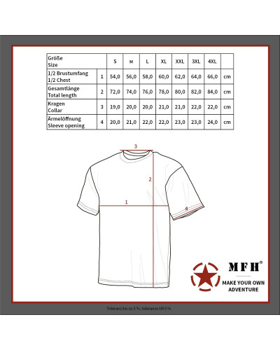 US T-Shirt, halbarm,M 95 CZ tarn, 170 g/m²