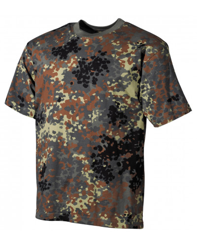 US T-Shirt, halbarm,flecktarn, 170 g/m²