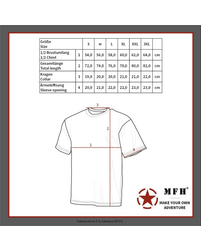 US T-Shirt, halbarm,BW tropentarn, 170 g/m²