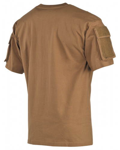 US T-Shirt, halbarm, coyote,mit Ärmeltaschen
