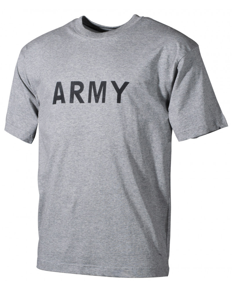 T-Shirt, bedruckt, "Army",grau