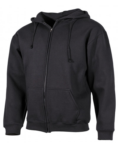 Kapuzen Sweatshirt-Jacke,340 g/m², schwarz