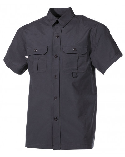 Outdoor Hemd, kurzarm, schwarz, Microfaser