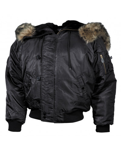 US Polarjacke N2B, schwarz,dick gefüttert