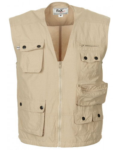 Outdoor Weste, khaki,Microfaser