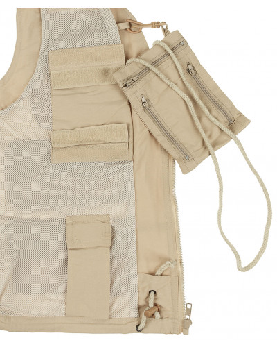 Outdoor Weste, khaki,Microfaser