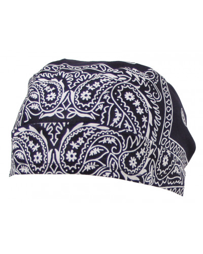 Headwrap, paisley-navyblau