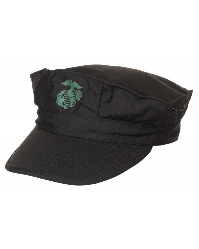 US Cap, "USMC", Rip Stop,schwarz, Marine-Corps-Druck