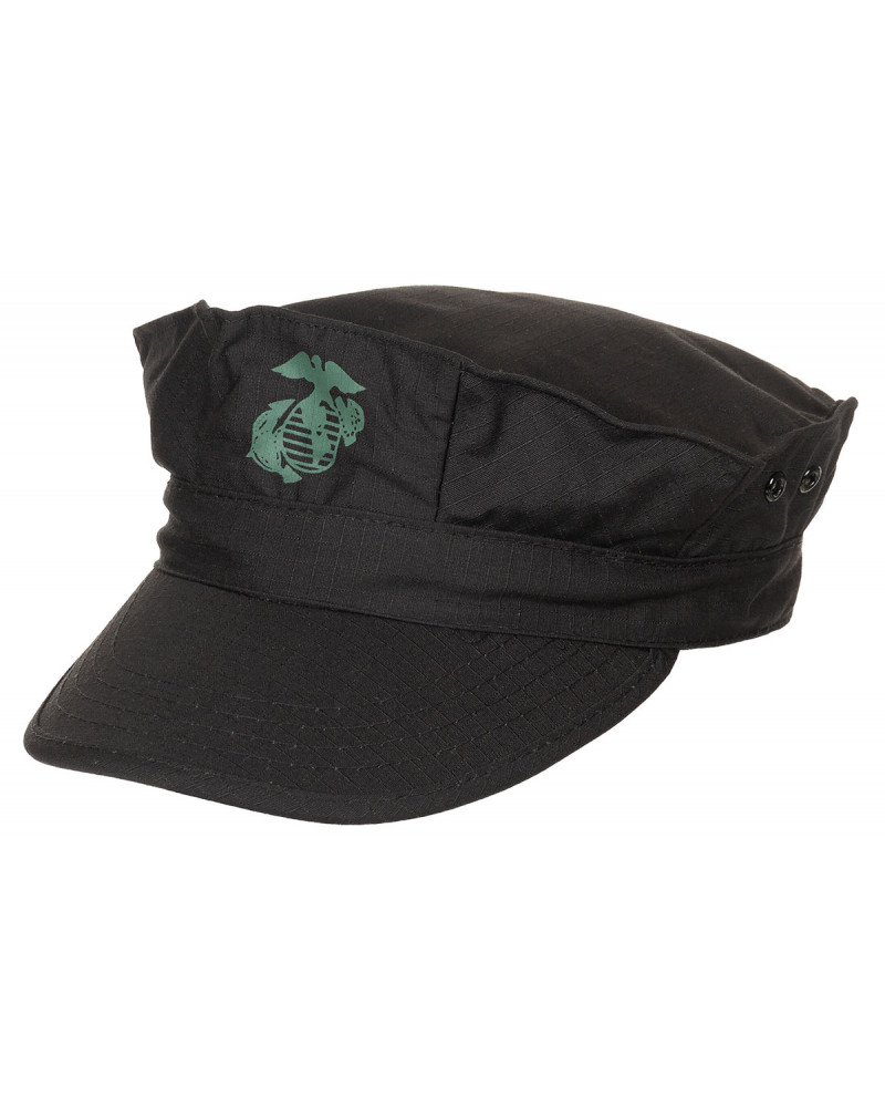 US Cap, "USMC", Rip Stop,schwarz, Marine-Corps-Druck