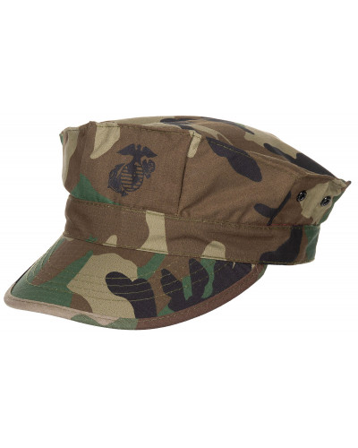 US Cap, "USMC", Rip Stop, woodland, Marine-Corps-Druck
