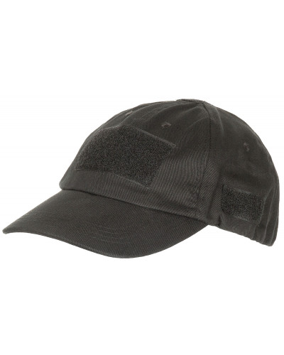 Einsatz-Cap, mit Klett,schwarz