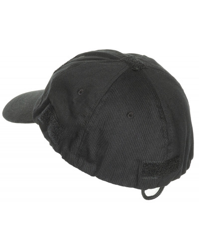 Einsatz-Cap, mit Klett,schwarz