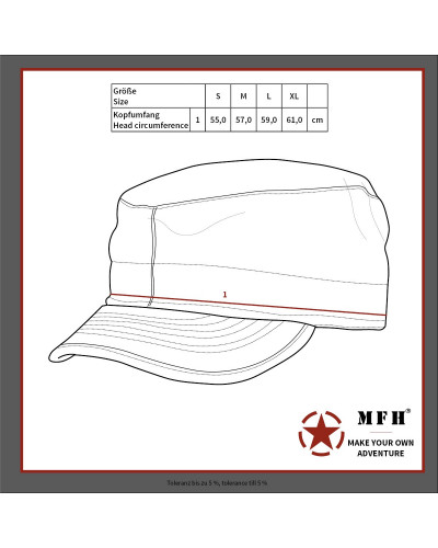 Cap, hunter-braun,orange Leuchtstreifen