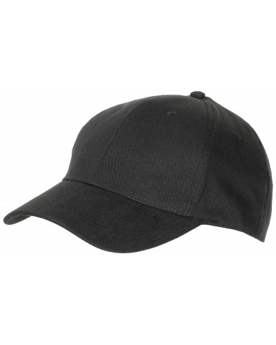 BB Cap, flach, schwarz,gebürstet