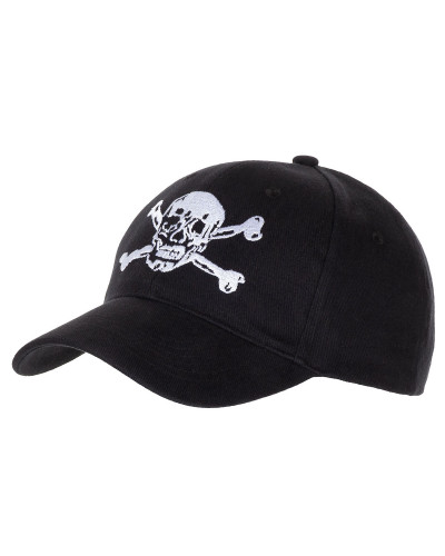 BB Cap, flach, "Totenkopf",schwarz