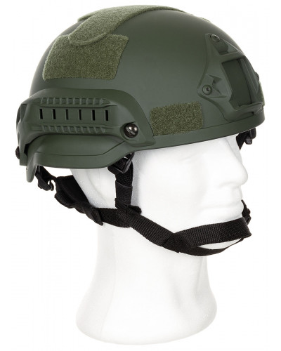 US Helm, "MICH 2002", Rails,oliv, ABS-Kunststoff