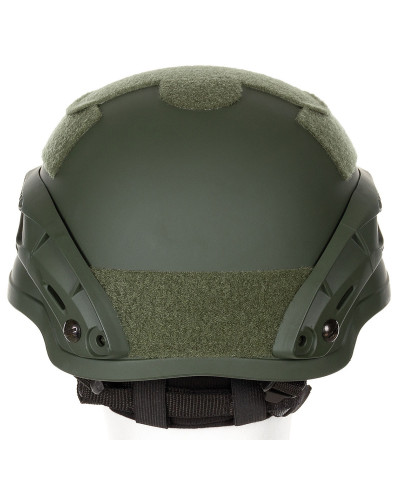 US Helm, "MICH 2002", Rails,oliv, ABS-Kunststoff