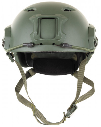 US Helm, FAST-Fallschirmjäger,oliv, Rails, ABS-Kunststoff