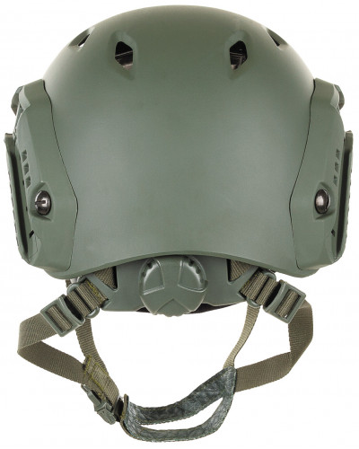US Helm, FAST-Fallschirmjäger,oliv, Rails, ABS-Kunststoff
