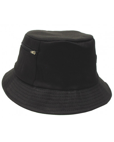 Schlapphut (Fischermütze),kleine Seitentasche, schwarz