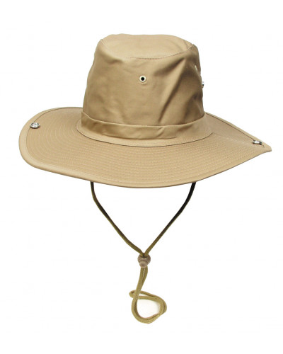 Buschhut, khaki, mit Kinnband, zum Hochstellen