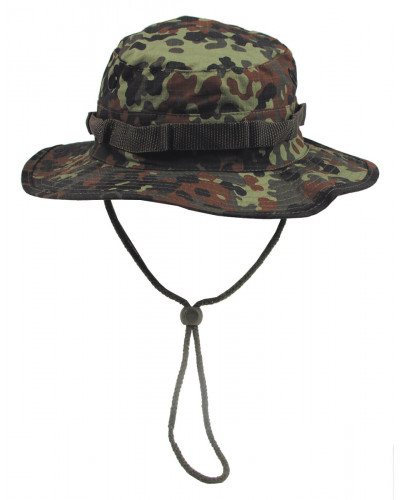 US GI Buschhut, mit Kinnband, GI Boonie, Rip Stop, flecktarn