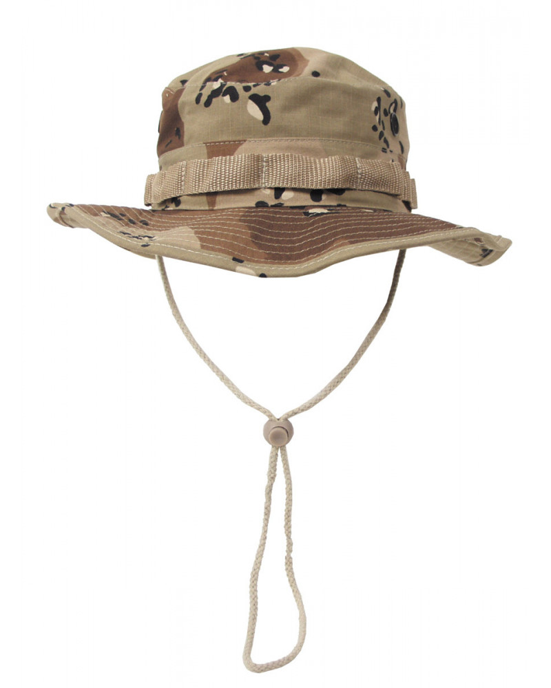 US GI Buschhut, Kinnband, GIBoonie, Rip Stop, 6 Fa. desert