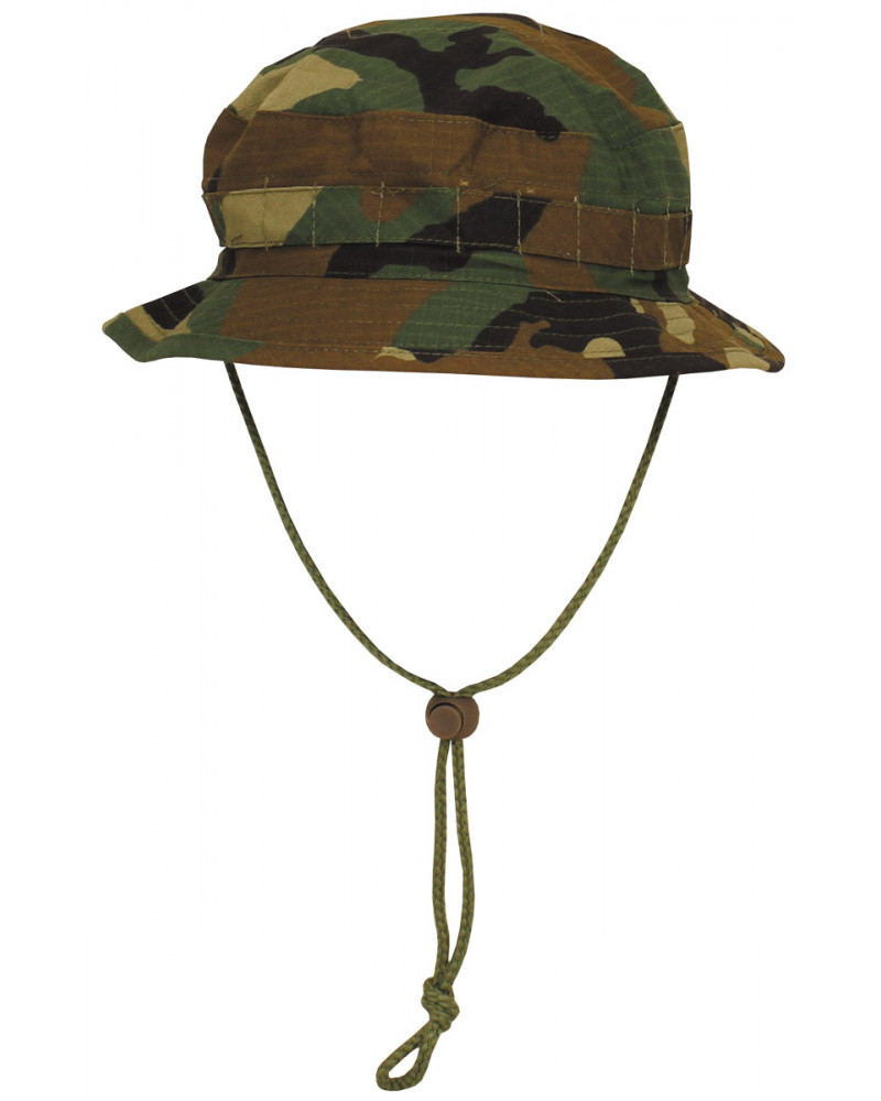 Brit. Buschhut, mit Kinnband,SF Boonie, Rip Stop, woodland