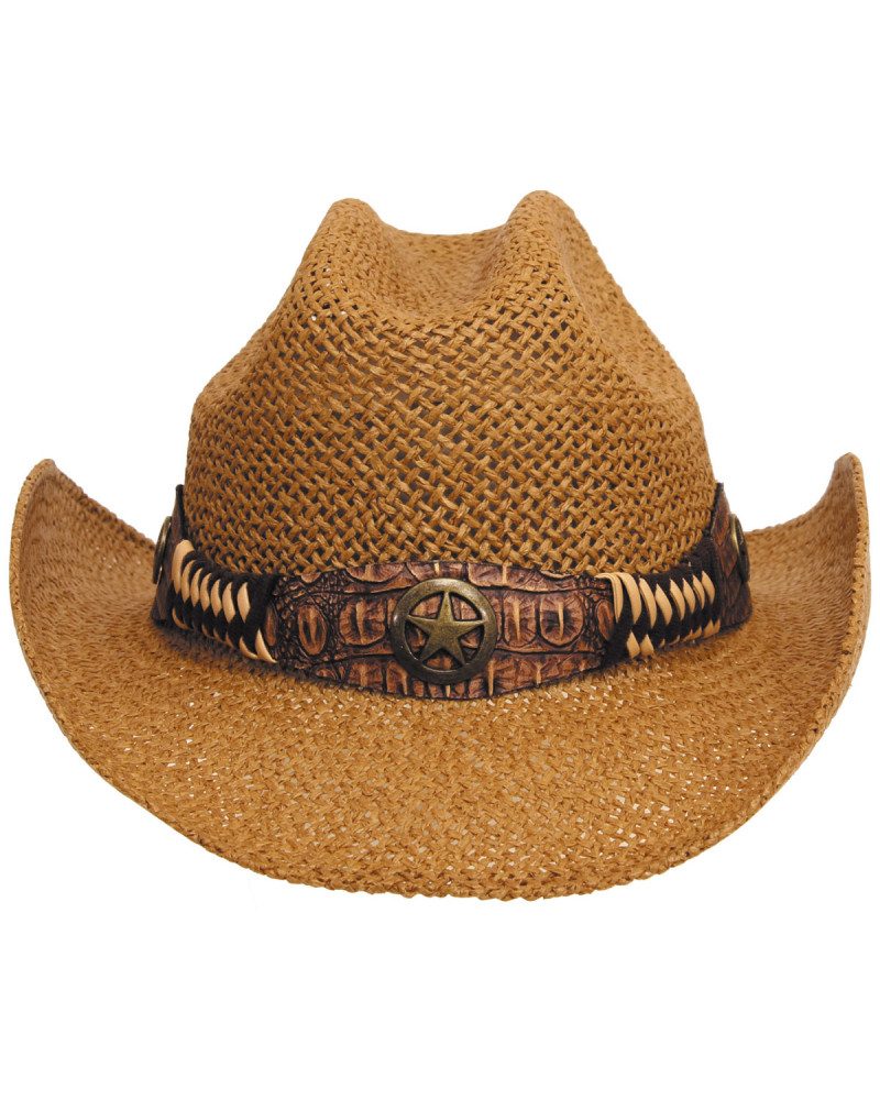 Strohhut, "Georgia", mit Hutband, braun