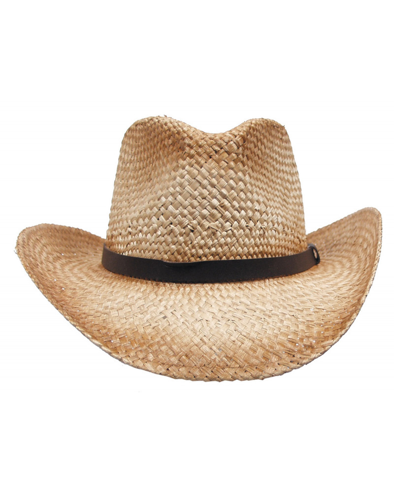 Strohhut, mit Hutband,braun