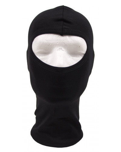 Balaclava, 1-Loch, dünn,schwarz, 100 % Elasthan