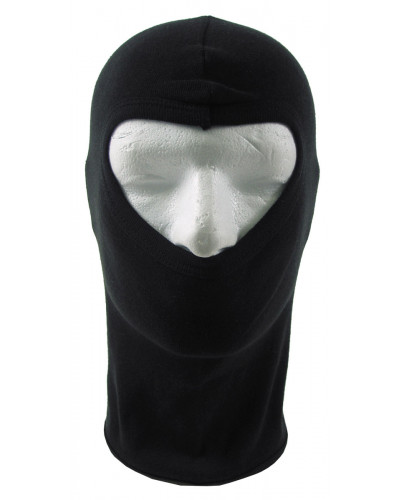 Balaclava, 1-Loch, dünn,schwarz, 100 % Baumwolle