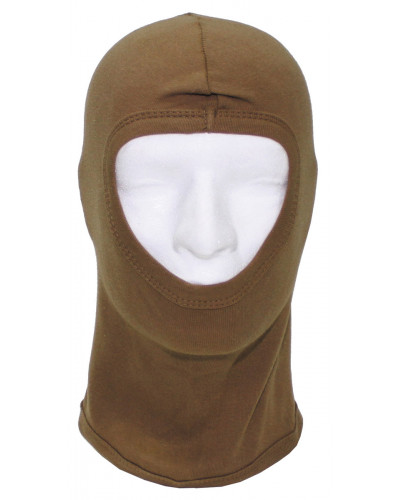 Balaclava, 1-Loch, dünn,coyote tan, 100 % Baumwolle