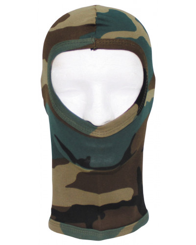 Balaclava, 1-Loch, dünn,woodland, 100 % Baumwolle