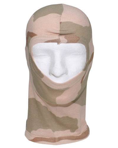 Balaclava, 1-Loch, dünn,3 Fb. desert, 100 % Baumwolle