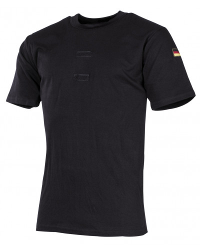 BW Tropenunterhemd, schwarz,Klett, Nationalitätsabzeichen