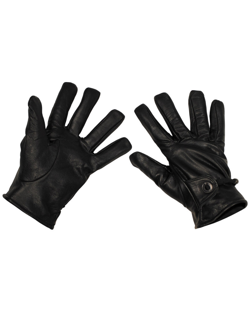 Western-Fingerhandschuhe, Leder, schwarz