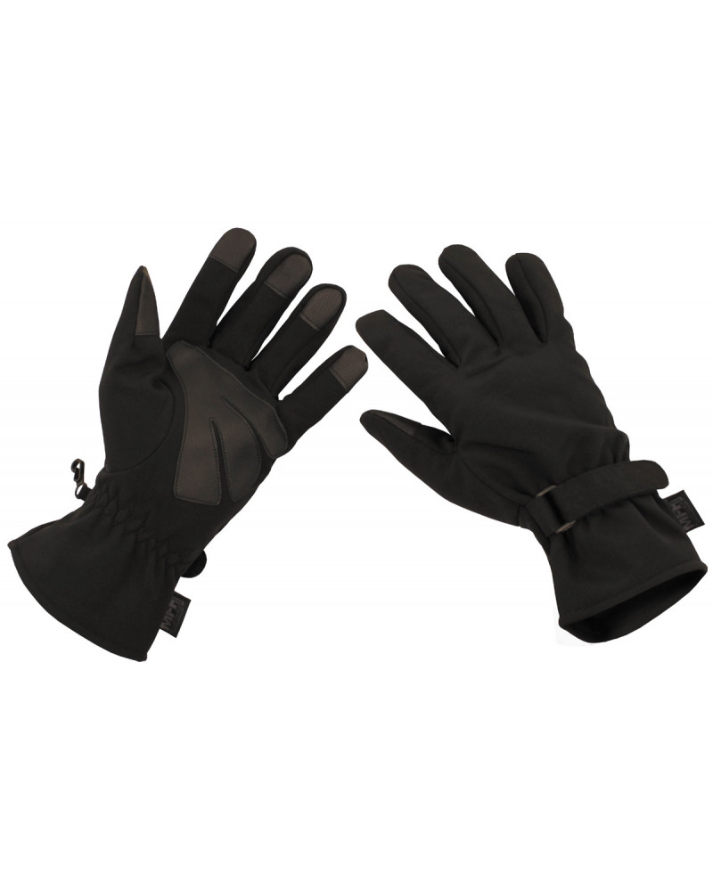 Fingerhandschuhe, Soft Shell,schwarz